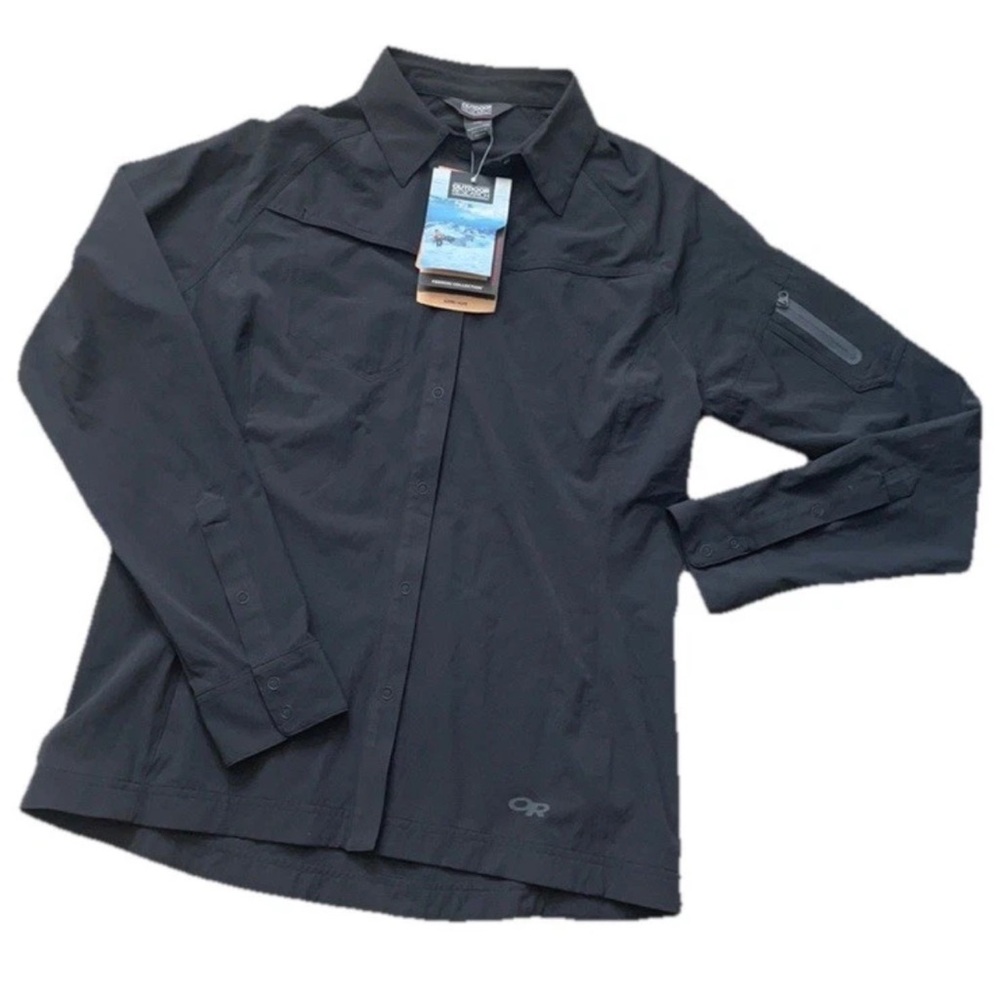 Women's OUTDOOR RESEARCH OR Ferrosi Snap Front Nylon Stretch Shirt Jacket SPF SM